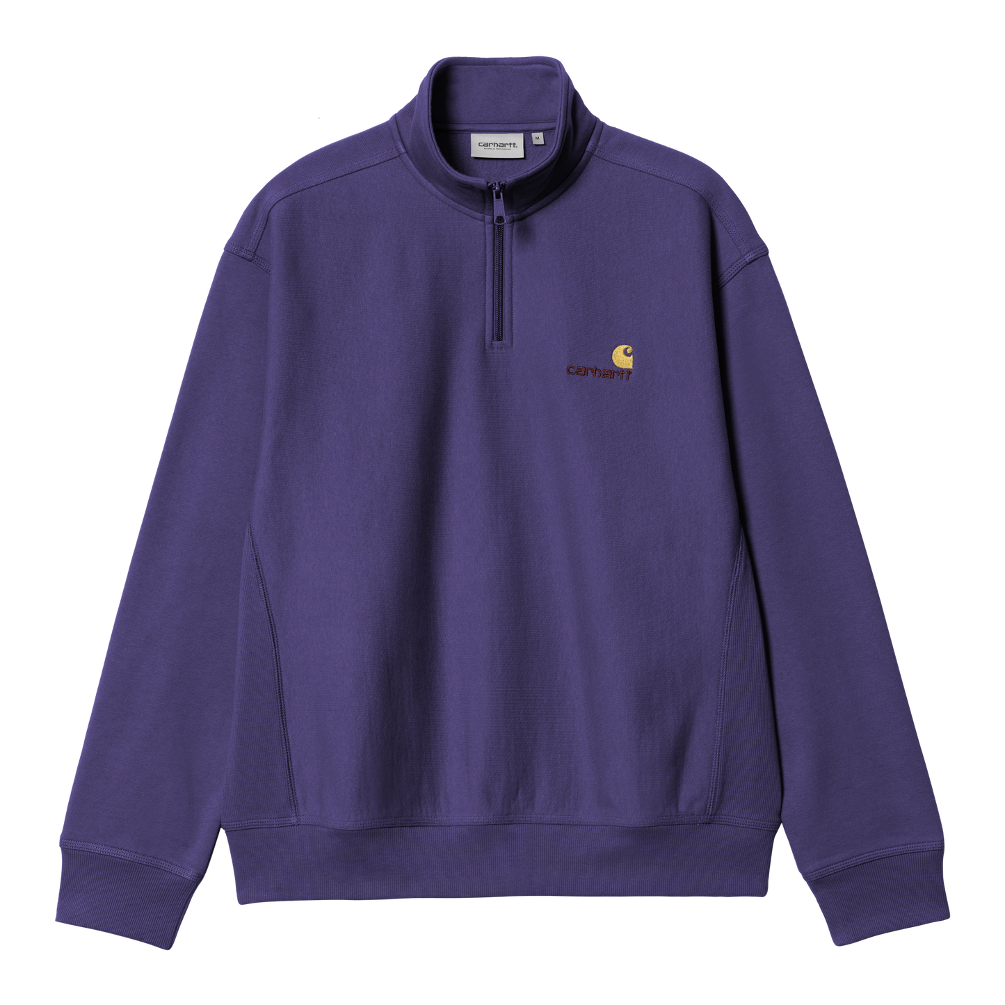 CARHARTT WIP - HALF ZIP AMERICAN SCRIPT SWEAT AURA