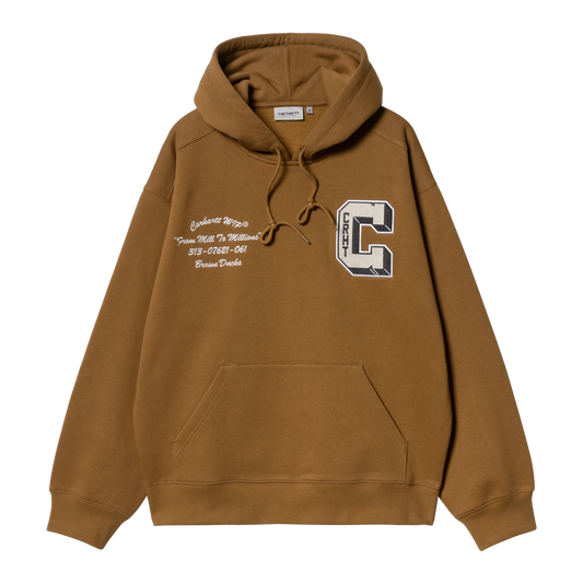 CARHARTT - HOODED BROWN DUCKS SWEAT HAMILTON BROWN