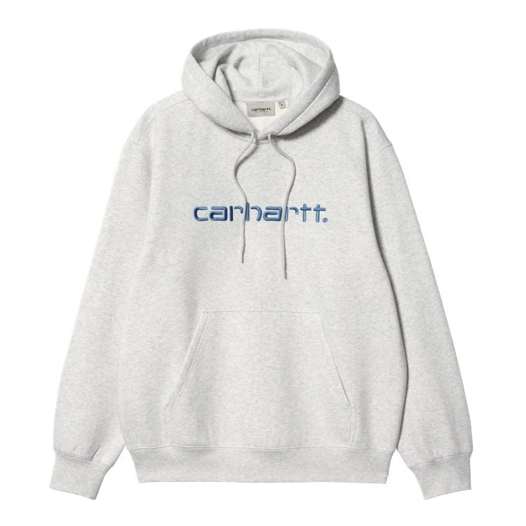 CARHARTT - HOODED CARHARTT SWEAT ASH HEATHER / LIBERTY