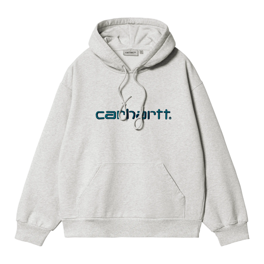 CARHARTT - HOODED CARHARTT ASH HEATHER/DUCK BLUE