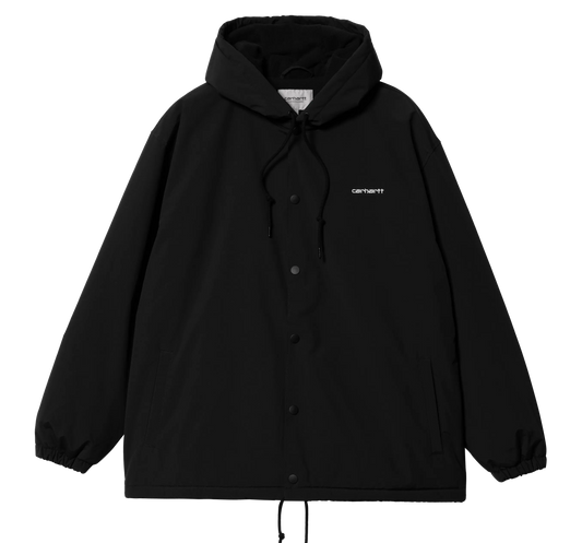 CARHARTT - HOODED COACH JACKET BLACK