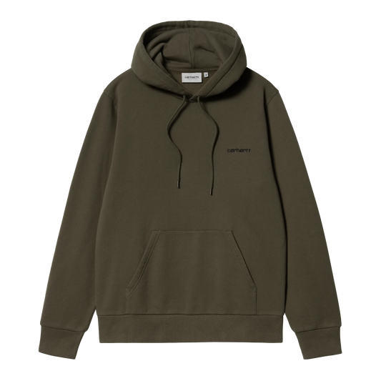 CARHARTT - HOODED SCRIPT EMBROIDERY CYPRESS/ BLACK