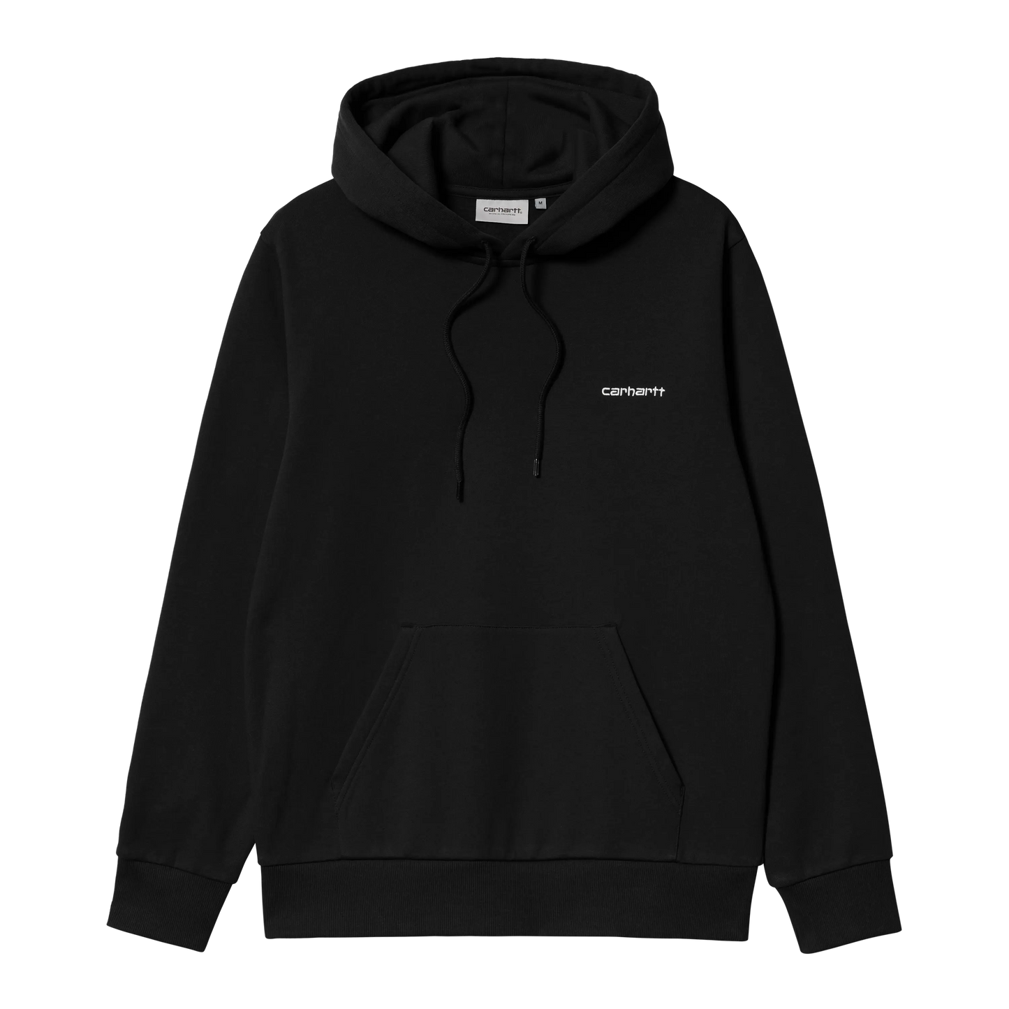 CARHARTT - HOODED SCRIPT EMBROIDERY BLACK/ WHITE