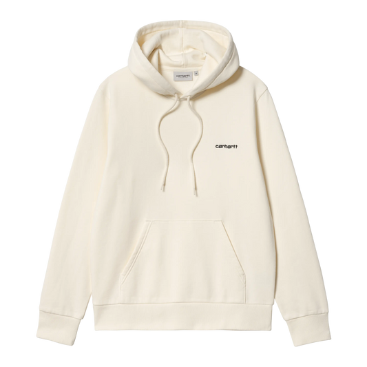 CARHARTT - HOODED SCRIPT EMBROIDERY WAX/ BLACK