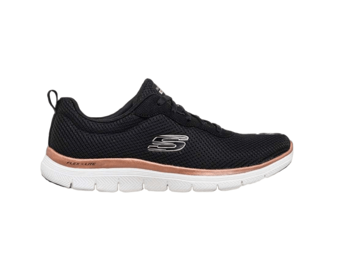 SKECHERS - FLEX APPEAL 4.0 BRILLIANT VIEW BLACK/ ROSE GOLD