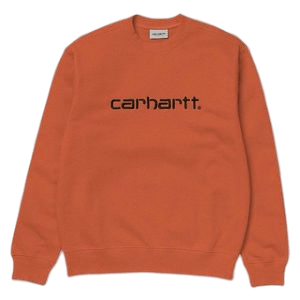 CARHARTT WIP - W' CARHARTT SWEAT BRICK ORANGE/ BLACK