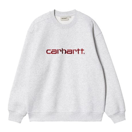 CARHARTT WIP - W' CARHARTT SWEAT ASH HEATHER/ROCKET