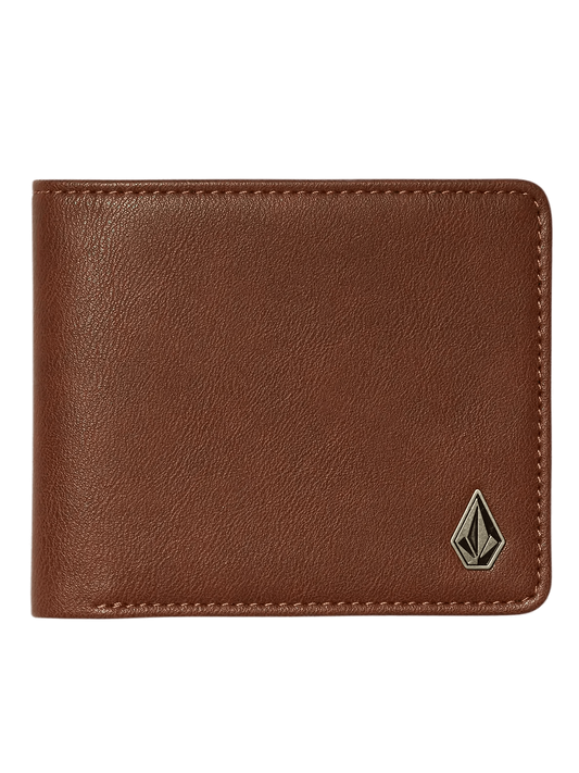 VOLCOM - SLIM STONE PU WALLET S BROWN