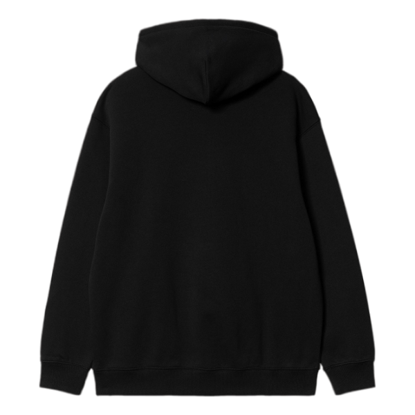 CARHARTT WIP - HOODED CARHARTT SWEAT BLACK/WHITE