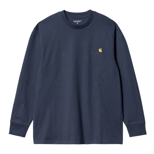 CARHARTT WIP - L/S AMERICAN SCRIPT T-SHIRT ENZIAN