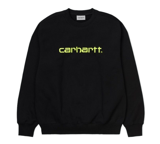 CARHARTT WIP - CARHARTT SWEAT BLACK/LIME