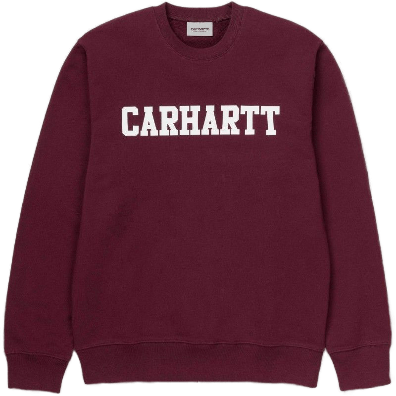 CARHARTT WIP - COLLEGE SWEAT SHIRAZ/WHITE