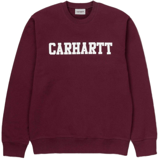 CARHARTT WIP - COLLEGE SWEAT SHIRAZ/WHITE