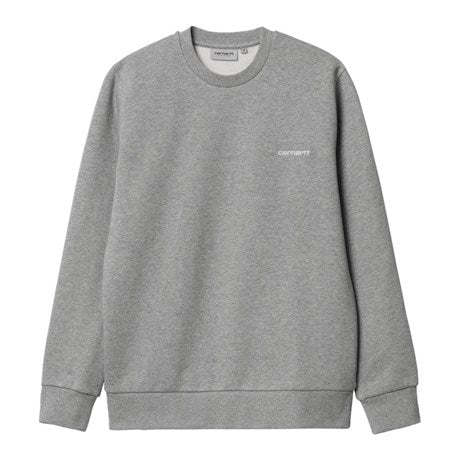 CARHARTT WIP - SCRIPT EMBROIDERY SWEAT GREY HEATHER