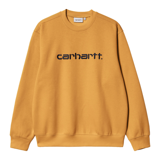 CARHARTT WIP - CARHARTT SWEAT OCHRE/ DARK NAVY