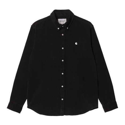 CARHARTT WIP - L/S MADISON CORD SHIRT BLACK